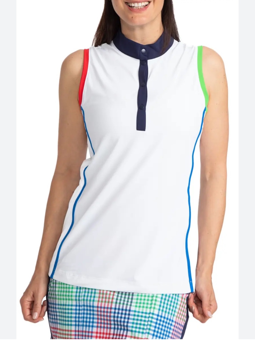 NWT Kinona Make It Snappy 
Sleeveless Golf Shirt  UPF 50+ S